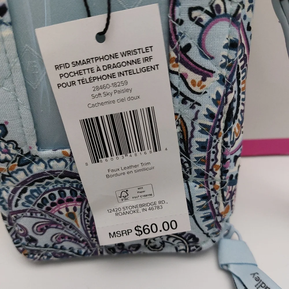 RFID Smartphone Wristlet Soft Sky Paisley NWT - Picture 3 of 4